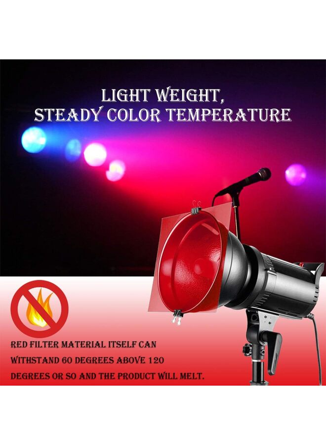 Gels Color Filter Paper Correction Gel Lighting Filter for Photo Studio Light Red Head Light Strobe Flashlight  (Color : Red)  - Image 1