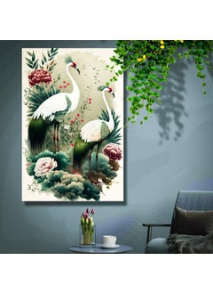 PRECISIO PRECISIO Swan on Tree modern art Premium Canvas Wall Art paintings for home decor big size Wall Hanging Canvas for living room 24 inch x 36 inch PreCR09 
