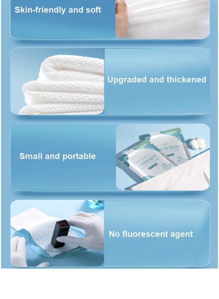 Disposable printed bath towels, face towels, printed soft bath wipes, portable, breathable, thickened bath towels, 8 pieces, individually packaged, suitable for travel, hotel, business - Image 4