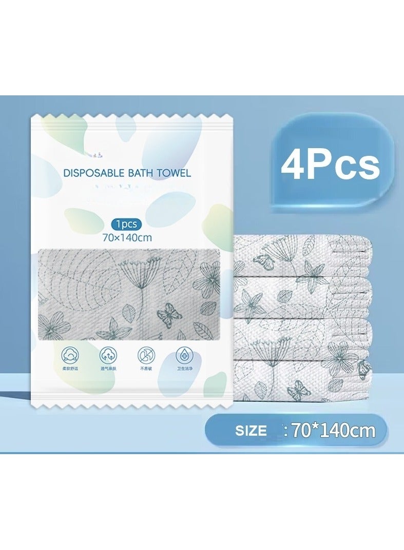 Disposable printed bath towels, face towels, printed soft bath wipes, portable, breathable, thickened bath towels, 8 pieces, individually packaged, suitable for travel, hotel, business - Image 2