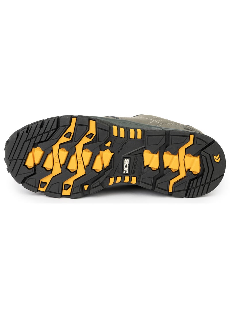 جيه سي بي حذاء أمان رياضي برباط مقاس ٣ بوصات للرجال JCB-001C | مقدمة مركبة - مقاوم للماء، مقاوم للثقب، مقاوم للزيوت، مقاوم للحرارة، حماية من الصدمات الكهربائية، معتمد من ASTM F2413-18 - رمادي غامق - Image 5