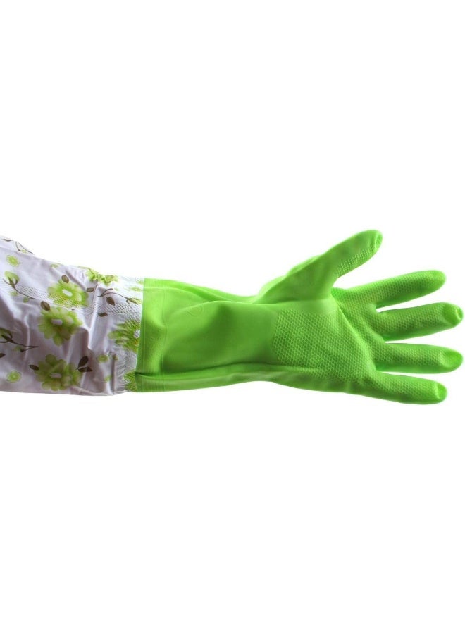 Pair of Thick Waterproof Wear-resistant Rubber Kitchen Gloves, Reusable Cleaning Gloves for Dishwashing. - Image 2