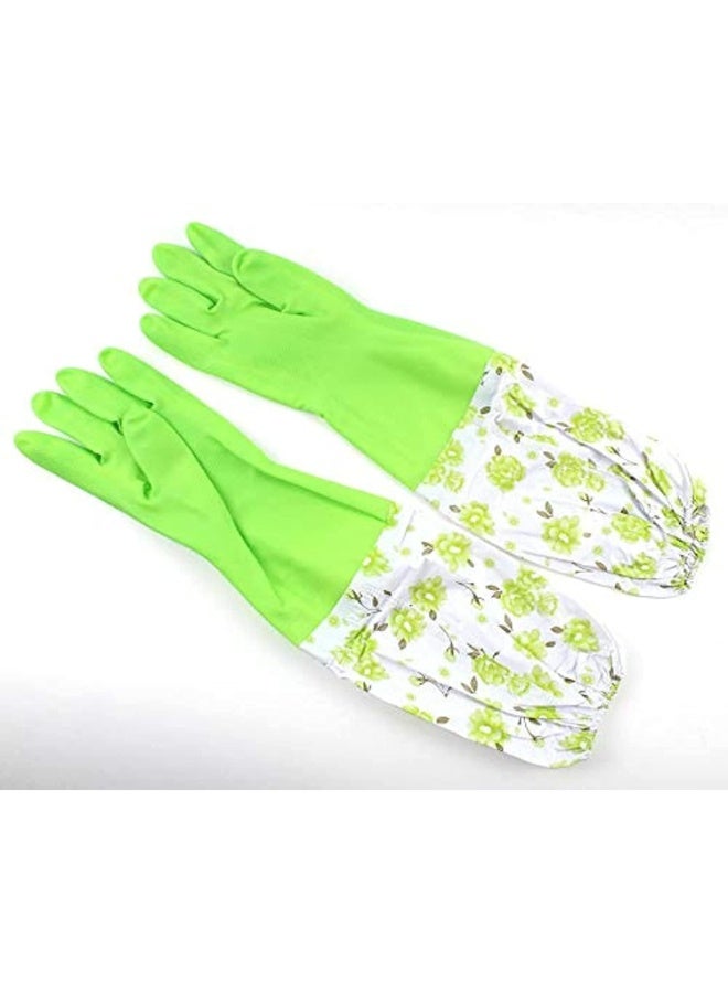 Pair of Thick Waterproof Wear-resistant Rubber Kitchen Gloves, Reusable Cleaning Gloves for Dishwashing. - Image 3