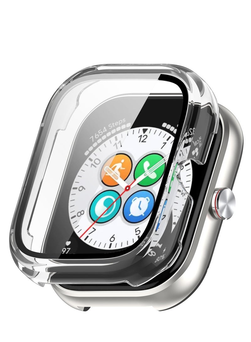 Protective Cover Compatible with Honor Choice Haylou Watch, PC Hard Case with Tempered Glass Full Protection 9H Anti-Scratch Shock-Absorbing (Clear) - Image 1
