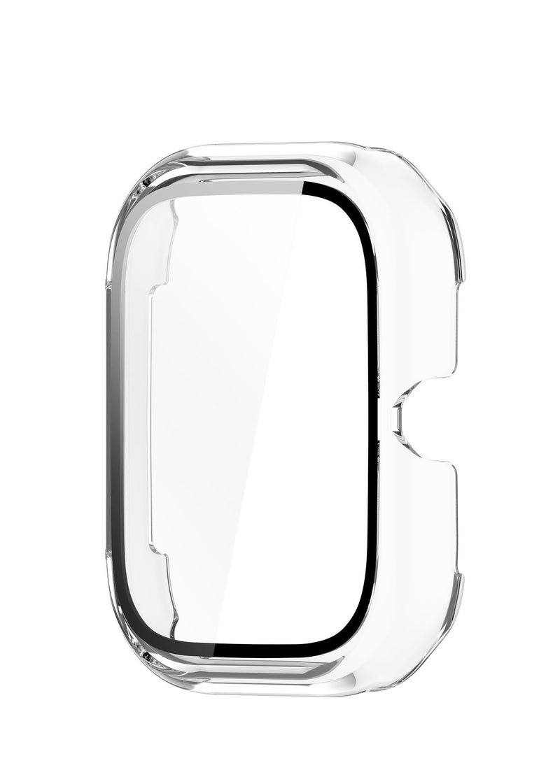 Protective Cover Compatible with Honor Choice Haylou Watch, PC Hard Case with Tempered Glass Full Protection 9H Anti-Scratch Shock-Absorbing (Clear) - Image 2