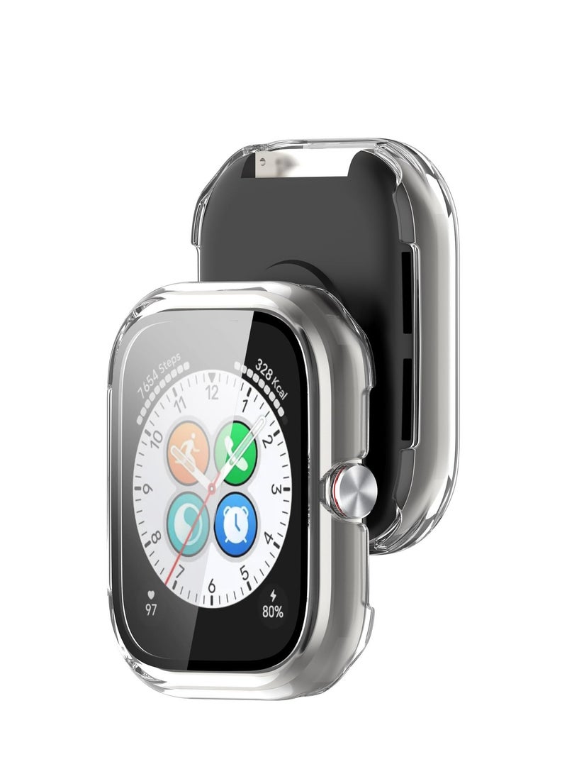 Protective Cover Compatible with Honor Choice Haylou Watch, PC Hard Case with Tempered Glass Full Protection 9H Anti-Scratch Shock-Absorbing (Clear) - Image 3