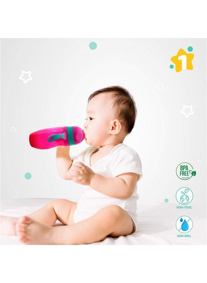 1st Step 300Ml Birdie Bpa Free Nonspill Sipper Sippy Cup With Soft Silicone Straw (Pink) - Image 4