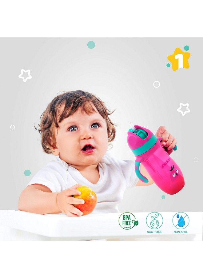 1st Step 300Ml Birdie Bpa Free Nonspill Sipper Sippy Cup With Soft Silicone Straw (Pink) - Image 5
