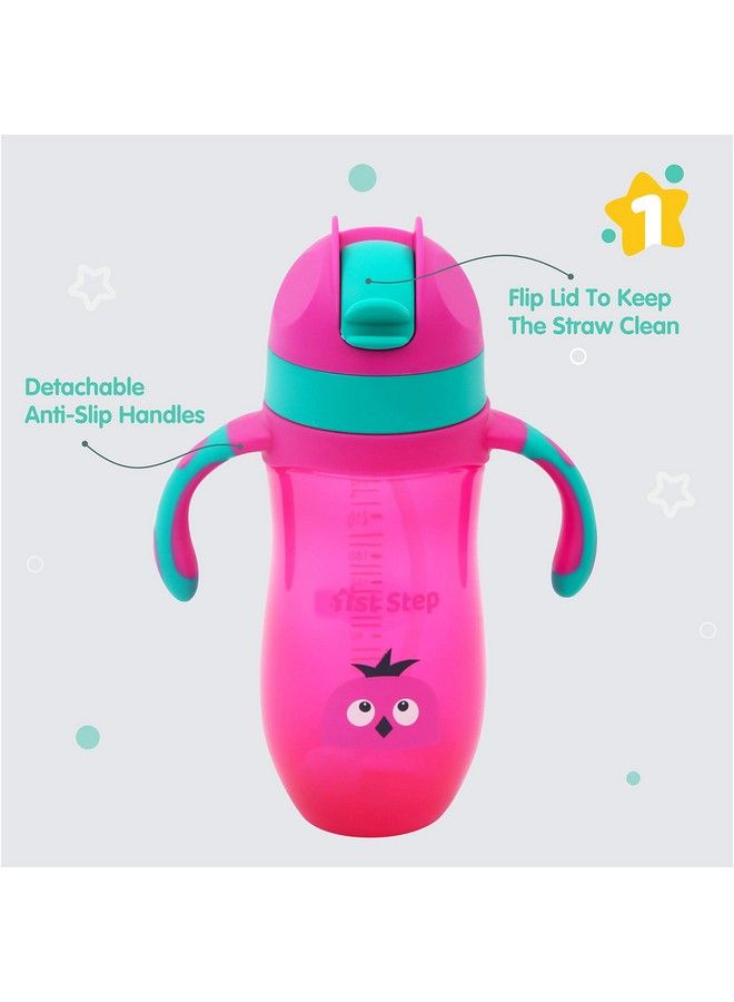1st Step 300Ml Birdie Bpa Free Nonspill Sipper Sippy Cup With Soft Silicone Straw (Pink) - Image 3