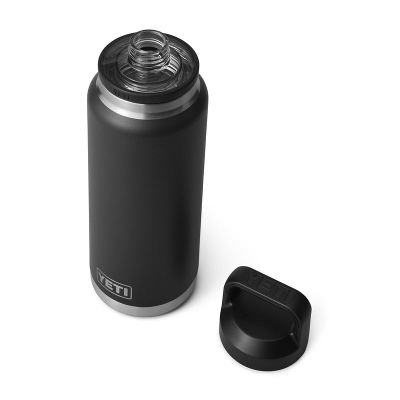 YETI يِتِي رامبلر 36 أوقية زجاجة، معزولة بالتفريغ، من الفولاذ المقاوم للصدأ مع غطاء شَغ، أسود - Image 3