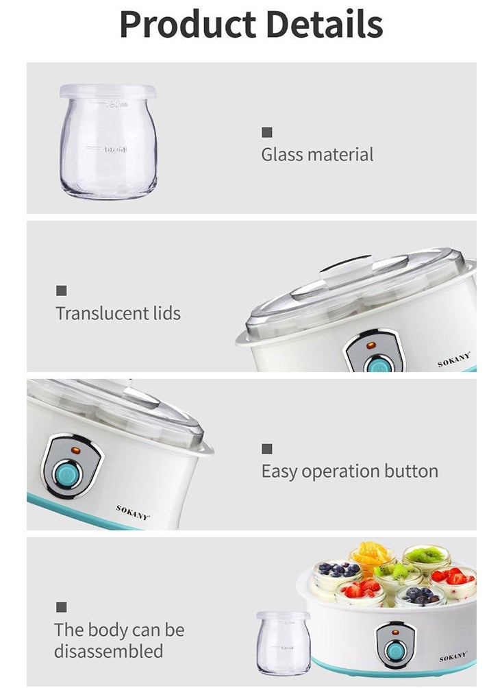 Yoghurt Maker , Constant Temperature Yoghurt Maker Machine for Homemade Yogurts Making Natural Healthy Yoghurt , Household use Yogurt Frozen Pan Ice Cream Machine , Yogurt Pan,Gifts For Kids