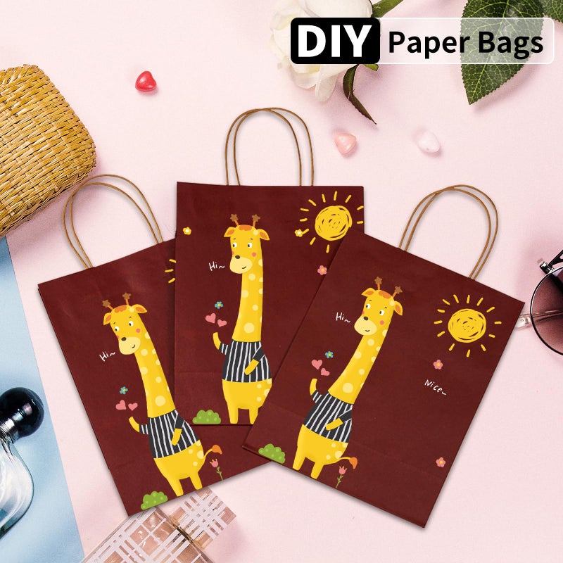 RACETOP 50 Pack 8x4.5x10.8 Inch Medium Red Kraft Paper Bags with Handles Bulk, Gift Bags, Shopping Bag for Boutique, Wedding Party Favor, Merchandise, Retail, Small Business - Image 4