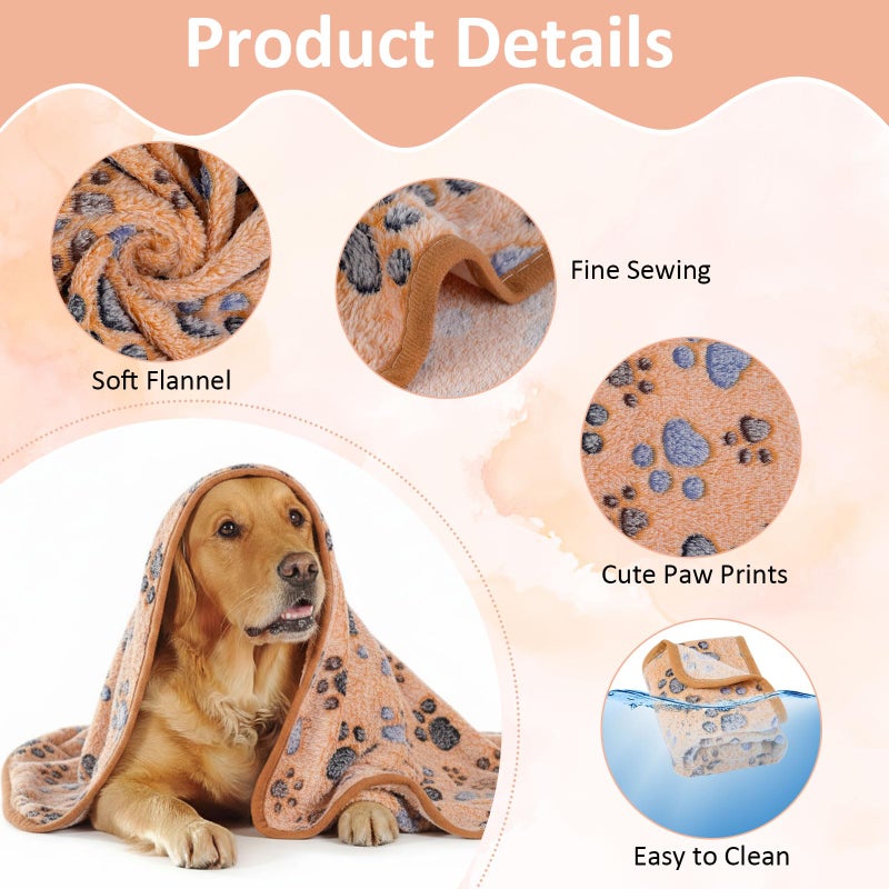PEASUG Dog Blankets for Medium Dogs, Cat, Premium Soft Dog Blankets for Small Dog Washable, Puppy Blanket Dogs Essentials for Puppies (1, 42 x 30) (1, Brown, 41" x 30") - Image 3