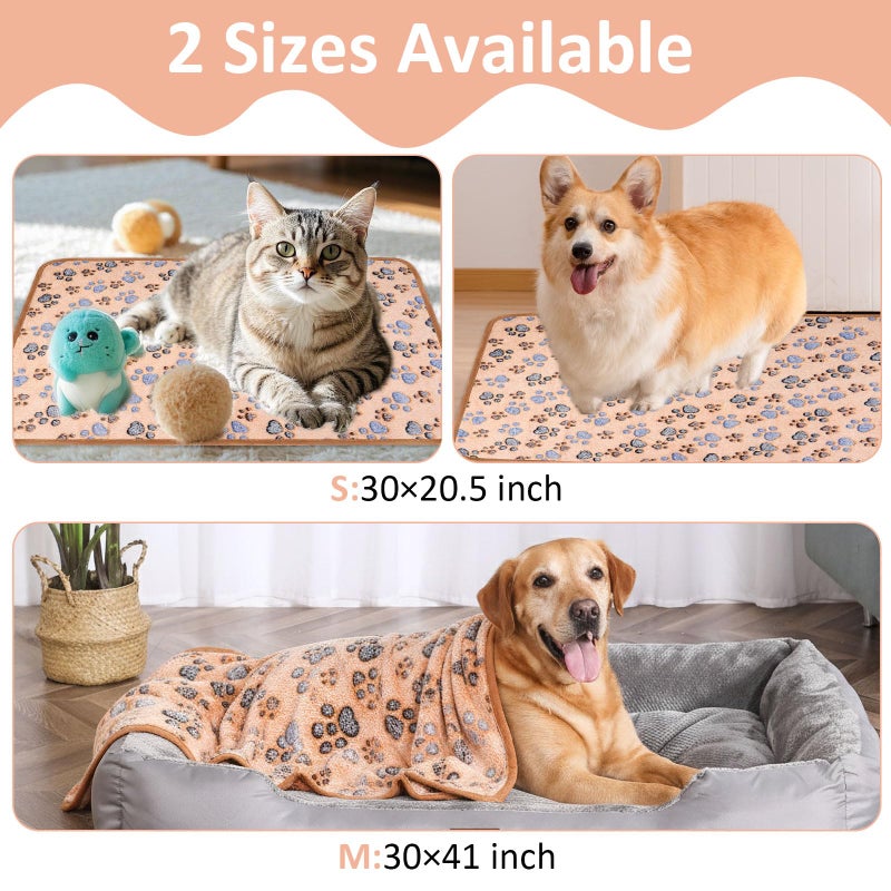 PEASUG Dog Blankets for Medium Dogs, Cat, Premium Soft Dog Blankets for Small Dog Washable, Puppy Blanket Dogs Essentials for Puppies (1, 42 x 30) (1, Brown, 41" x 30") - Image 2