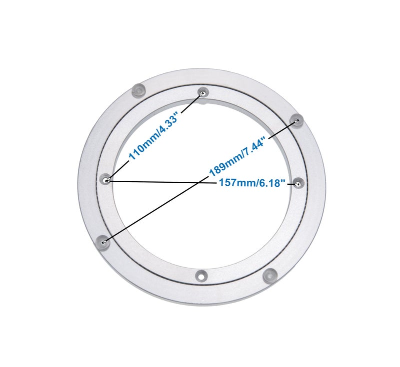 Dailydanny Aluminum Heavy Duty Lazy Susan Rotating Turntable Bearing Swivel Plate Hardware for Dining-Table (8 inch) - Image 3