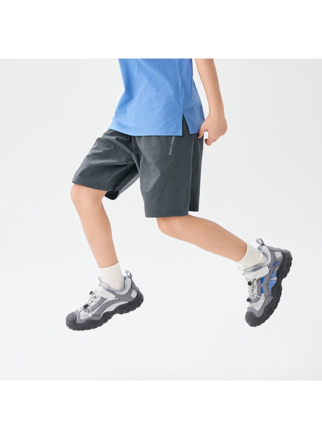 Ebaer Children's Quick-dry Lightweight Shorts, 2025 Summer Style, Boys' Mesh Sports Cooling Pants, Dove Gray, Size 120 - Image 4