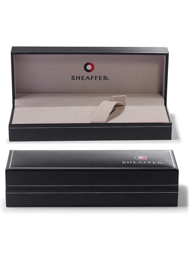 SHEAFFER - Sheaffer Gift 100 Glossy Black Fountain pen with Chrome Plated Trim | Fountain Pen Medium Nib | Pen Set for Gift - Image 1