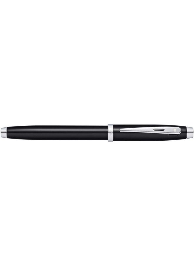 SHEAFFER - Sheaffer Gift 100 Glossy Black Fountain pen with Chrome Plated Trim | Fountain Pen Medium Nib | Pen Set for Gift - Image 1
