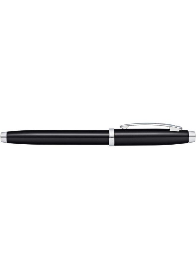 SHEAFFER - Sheaffer Gift 100 Glossy Black Fountain pen with Chrome Plated Trim | Fountain Pen Medium Nib | Pen Set for Gift - Image 1