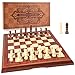 AMEROUS 15 Magnetic Wooden Chess Set Folding Board 2 Extra Queens Chessmen Storage Slots Gift Package Travel Chess Board Game Sets for Kids and Adults - Image 4