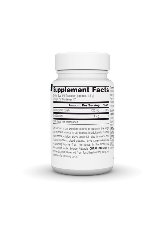 سورس ناتشورالز مسحوق الكالسيوم المرجاني من Source Naturals، 2 أونصة - Image 2