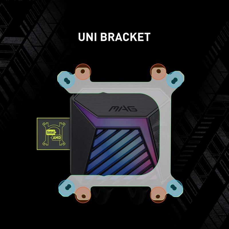 إم اس أي MSI MAG CORELIQUID A15 360 - مبرد سائل AIO ARGB لوحدة المعالجة المركزية مع رادياتور 360 مم ومراوح ARGB PWM ثلاثية 120 مم - Image 2