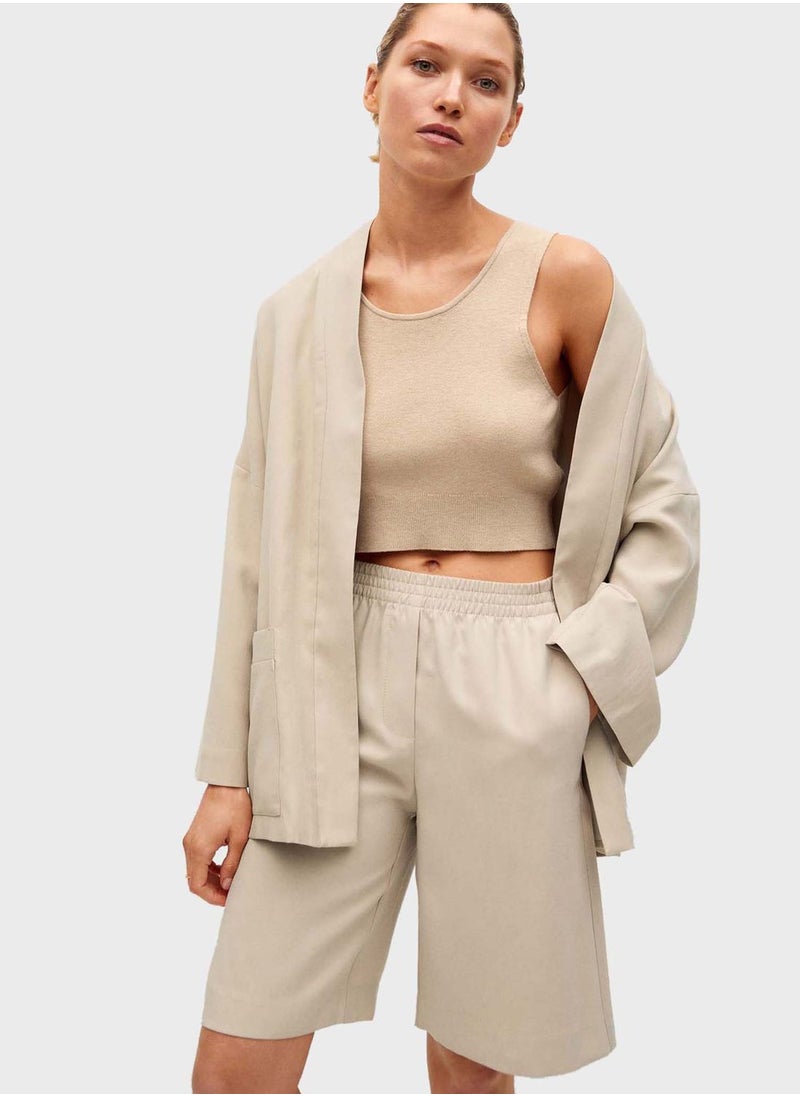 MANGO - High Waist Shorts - Image 1