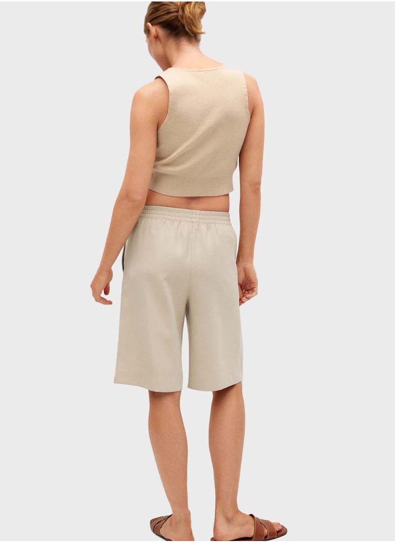 MANGO - High Waist Shorts - Image 1