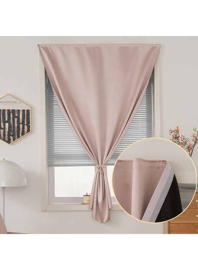 DELGREEN 100% Blackout Curtain, Self-adhesive and Portable, Easy to install, Sun Protection, Heat Insulation, Privacy Protection, Short Length, Suitable for Various Room Types, Bedroom Curtains, Bedroom Decoration, Modern Curtains - Image 2