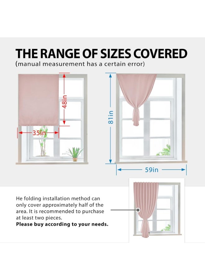 DELGREEN 100% Blackout Curtain, Self-adhesive and Portable, Easy to install, Sun Protection, Heat Insulation, Privacy Protection, Short Length, Suitable for Various Room Types, Bedroom Curtains, Bedroom Decoration, Modern Curtains - Image 3