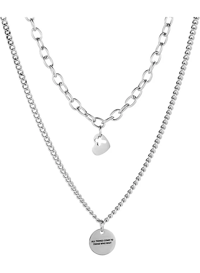 Lee Cooper Men's Stainless Steel Silver Plating Necklace - LC.N.01167.330