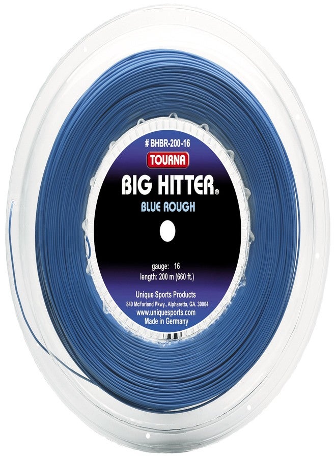 Tourna Big Hitter Blue Rough 16g Reel Maximum Spin Polyester Tennis String - Image 1