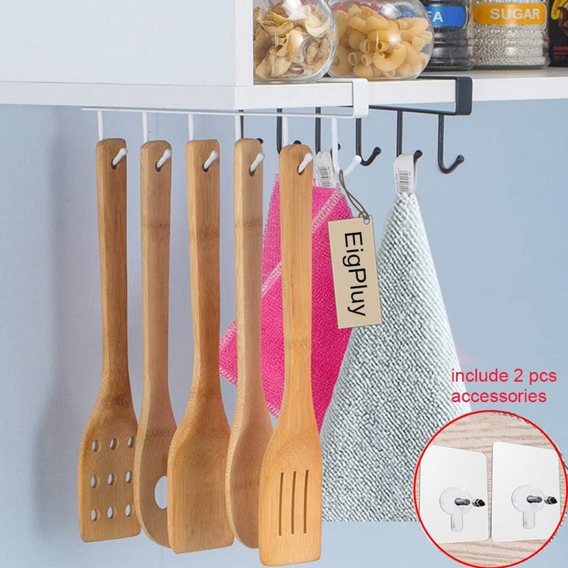 EigPluy Mug Holder Under Cabinet Adhesive Cup Hooks Drilling Free Coffee Cups Holder Kitchen Utensil Storage Shelf Ties Belts Scarf Hanging Rack - Image 2