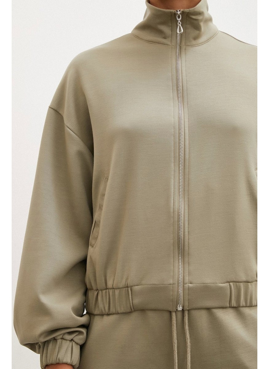Never More Zippered Sweatshirt Çağla  - Image 3