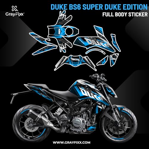 Grayfixx Super Duke Edition Full Body Decal for Duke 250/125/390 | Made in Premium Gloss Vinyl with FPF (Fade Protection Film), Waterproof, Precut Sticker, Pack of 1-Self-Adhesive - Image 2