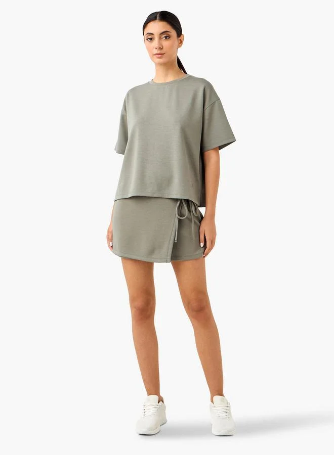 ADOT by Splash Knot Detail Skort with Elasticated Waistband
