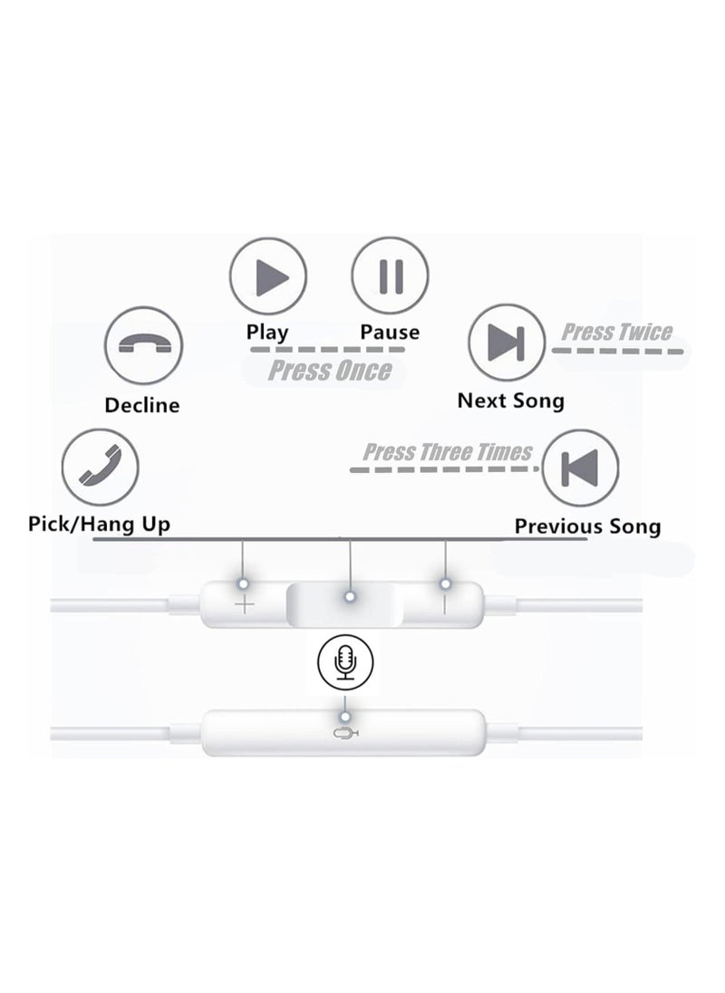 JAJEEK - iPhone Earbuds Headphones with Lightning Connector, [MFi Certified] Wired in-Ear Earphones with Microphone and Volume Control Compatible with iPhone 13/12/11 Pro Max/XS Max/X/8 Plus/7 - White - Image 1