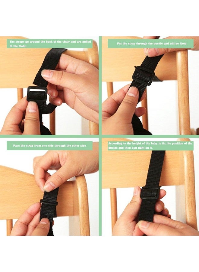 CaoXiong 5 Point Harness Seat Belt Safety Strap Belt,Adjustable High Chair Strap,Baby Safe Harness for Stroller Pushchair Pram Buggy Safe Protection,Safety Harness Strap Belt,Shoulder Strap Belts for Pram - Image 2