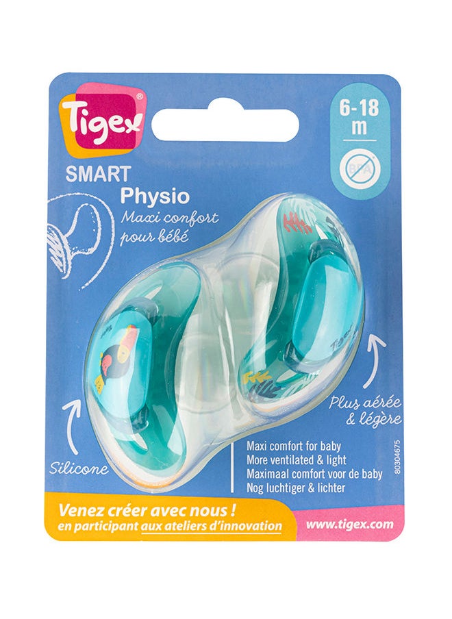 TIGEX 2 Silicone Pacifiers Smart +6M Toucan Boy  - Image 2