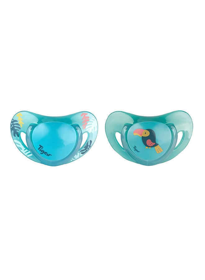 TIGEX 2 Silicone Pacifiers Smart +6M Toucan Boy  - Image 1