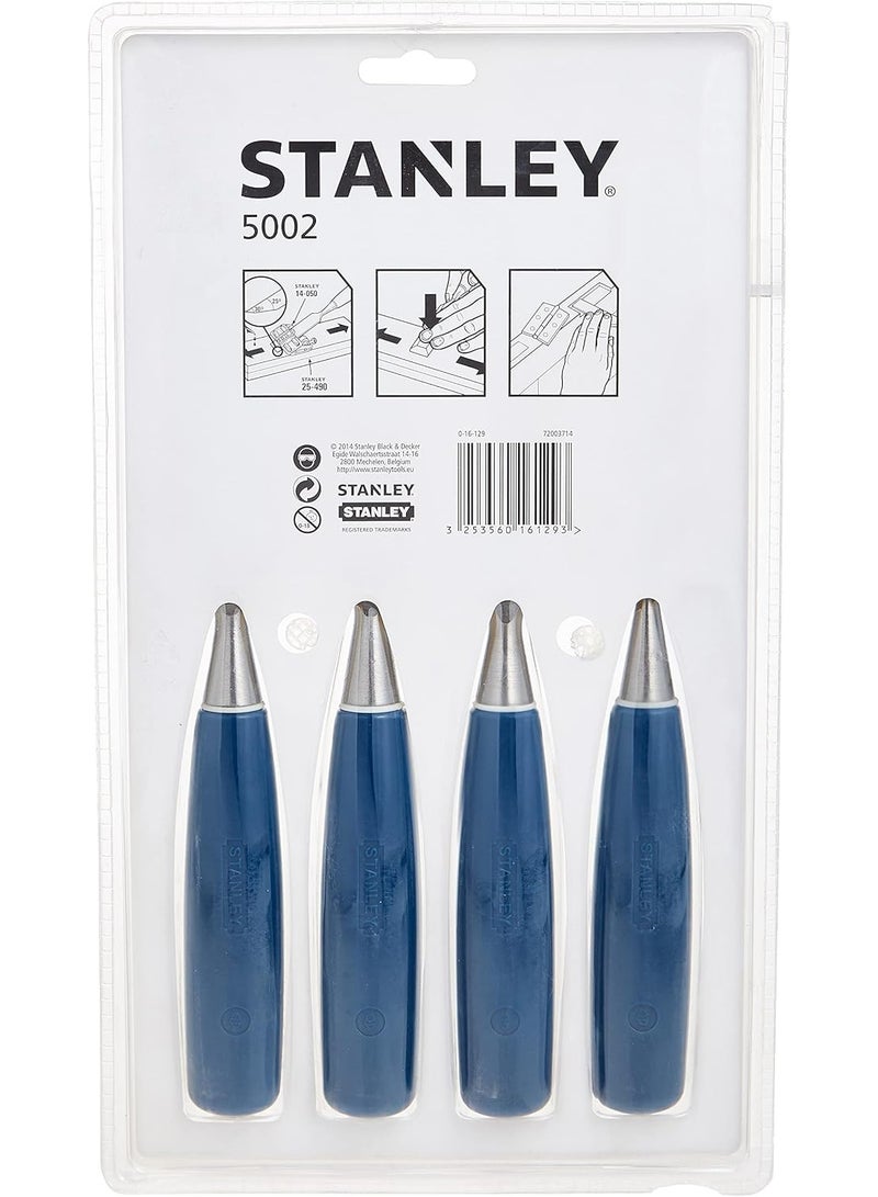 Stanley 4-Piece Wood Chisel Set (6mm, 12mm, 18mm, 25mm) – High Carbon Steel Blades, Ergonomic Polypropylene Handles, Model 0-16-129 - Image 4