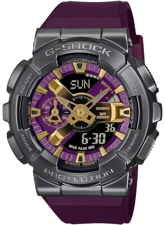 G-SHOCK ساعة جي شوك GM-110CL-6ADR للرجال، بنفسجي مع إطار مطلي بالأيون - Image 1