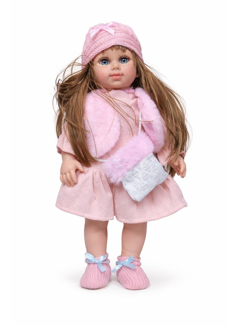 رالي دمية أطفال واقعية للبنات مع ملابس شتوية – دمية ناعمة تشبه الطفل الحقيقي – لعبة تعليمية لتنمية العاطفة والخيال – هدية مثالية للبنات - Image 1