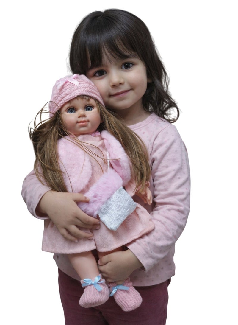 رالي دمية أطفال واقعية للبنات مع ملابس شتوية – دمية ناعمة تشبه الطفل الحقيقي – لعبة تعليمية لتنمية العاطفة والخيال – هدية مثالية للبنات - Image 3