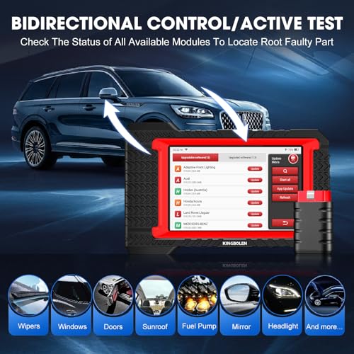 KINGBOLEN K7 OBD2 Scanner Lifetime Free Update Bidirectional Test Full System Bluetooth Diagnostic Scan Tool with ECU Coding, Active Test, 31+ Resets, Autovin, TPMS Relearn, FCA AutoAuth - Image 4