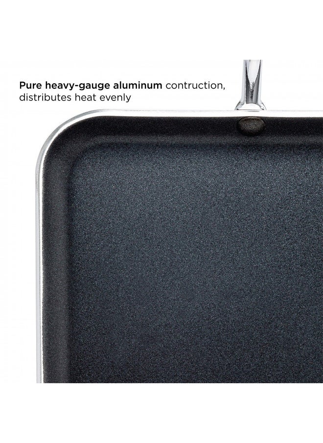 Ecolution Easy To Clean, Comfortable Handle, Even Heating, Dishwasher Safe Pots, 12-Inch x 18-Inch Griddle, Black  - Image 3