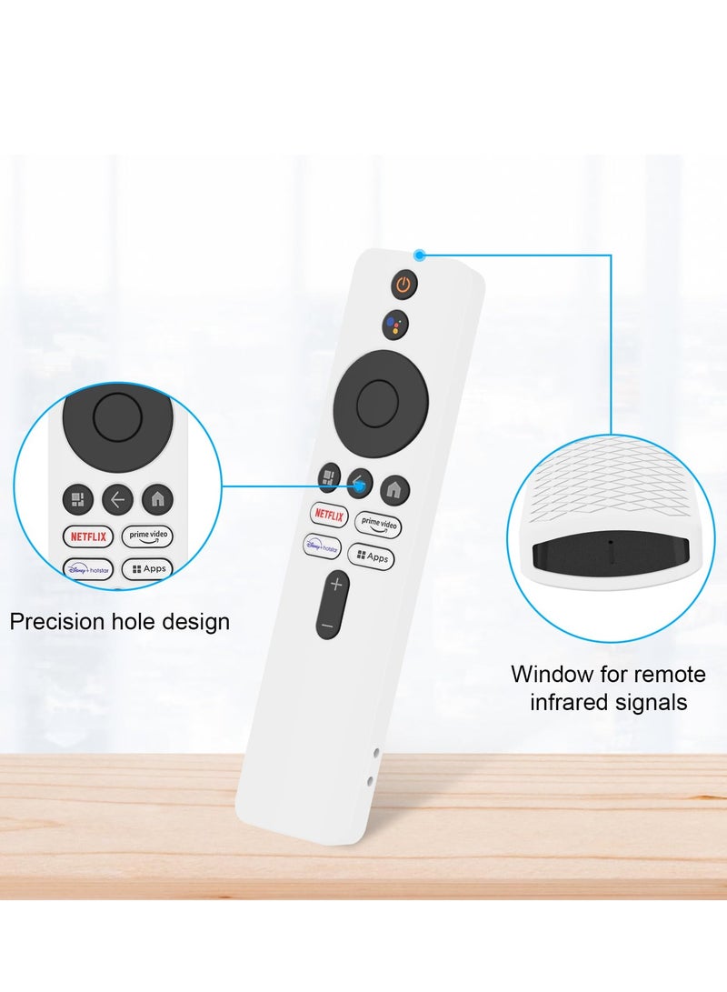 Excefore Silicone Case for XIAOMI MI Box S, Silicone Protective Case for Xiaomi Mi TV Box S (2nd Gen) Remote, 2nd Gen Stick Remote Control Anti Slip Silicone Protective Skin Cover with Lanyard (White)  - Image 3