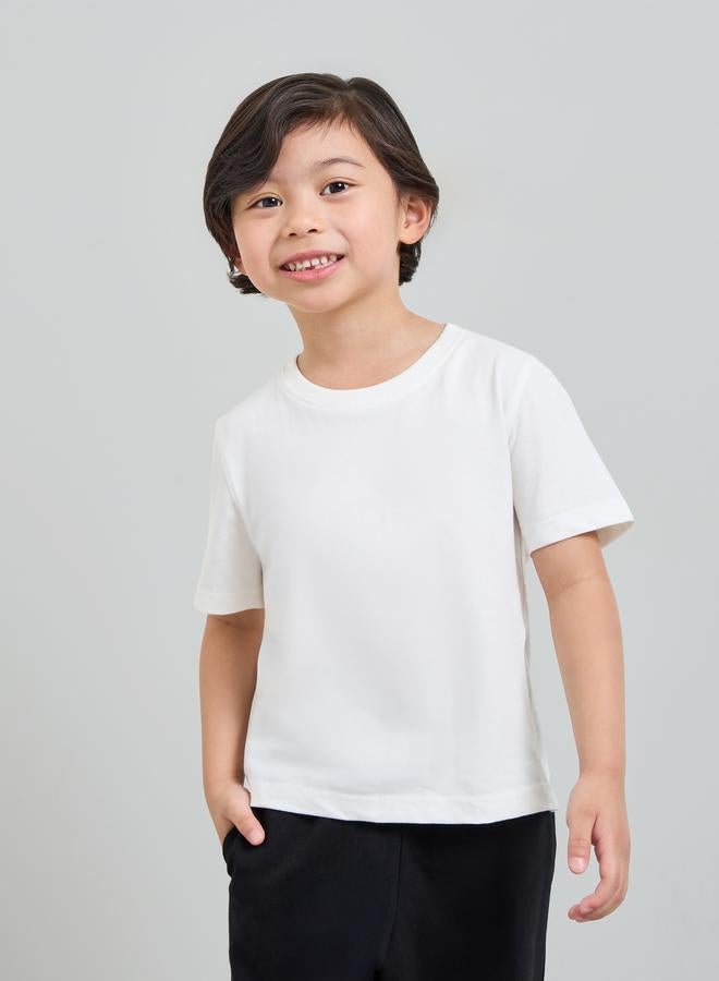 Styli Pack of 2 - Kids Unisex Solid Cotton T-Shirt - Image 1