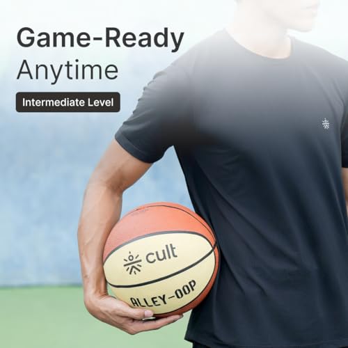 CULT Basketball Alley OOP Size 7 Indoor Outdoor Basketball for Men & Women Durable Rubber Grip Training & Match Play Ball with Butyl Bladder Brown Cream - Image 3