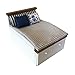 Inusitus Dollhouse White Queen Bed for 6 Inch Dolls Mini Wooden Bed with Grey Bedding Realistic Bedroom Accessories 112 Scale - Image 2